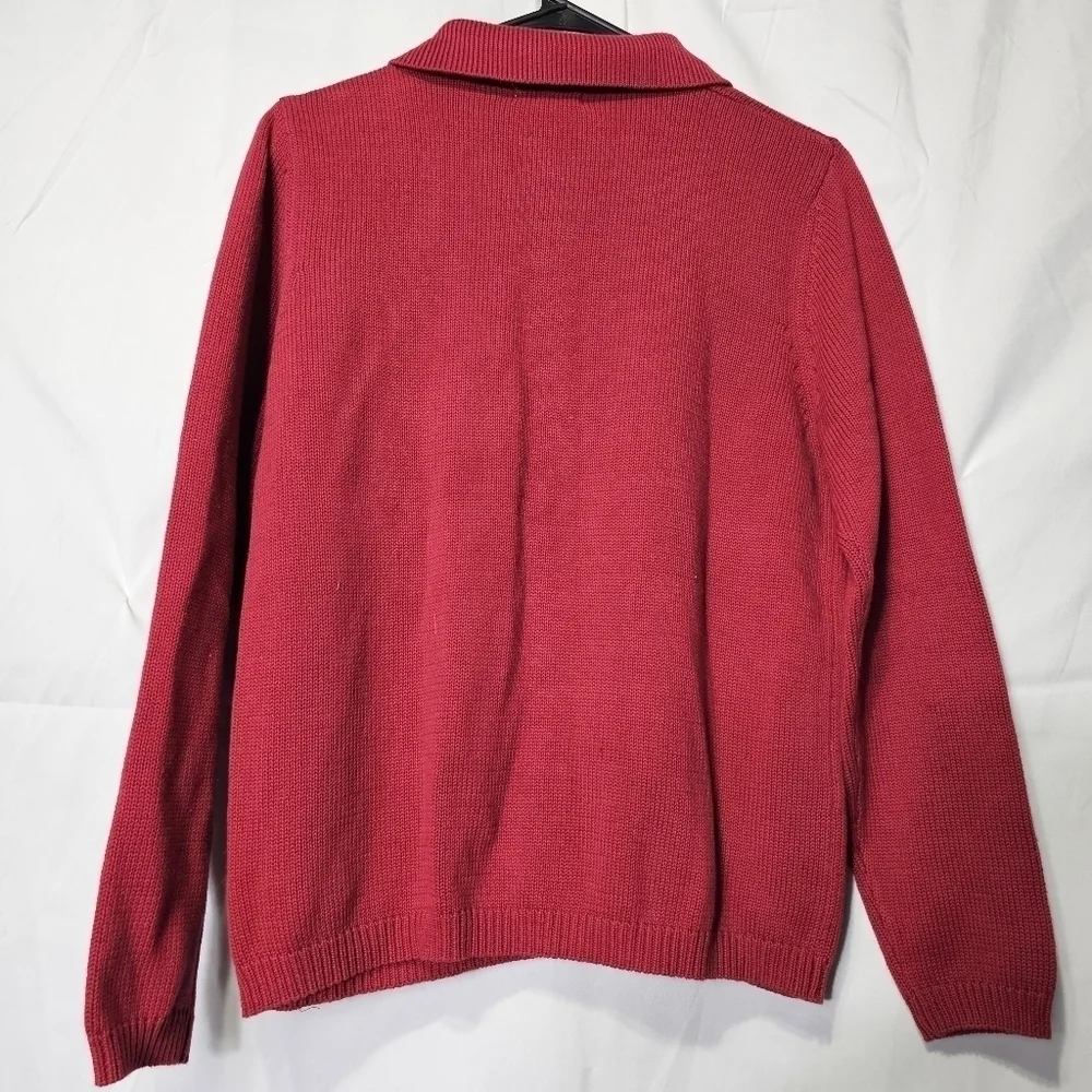 Tian Collection knitted XL front Zipper sweater cotton